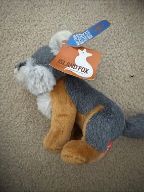 Island Fox Plush Toy - Gray & Tan Soft Stuffed Animal